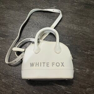 White Fox Dome Bag Mini Satchel‎ Crossbody Star Strap Purse Handbag